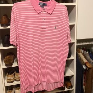 Ralph Lauren mens pink striped polo